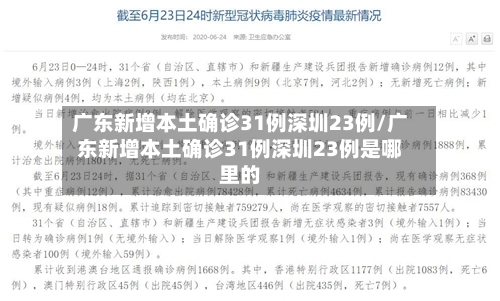 广东新增本土确诊31例深圳23例/广东新增本土确诊31例深圳23例是哪里的