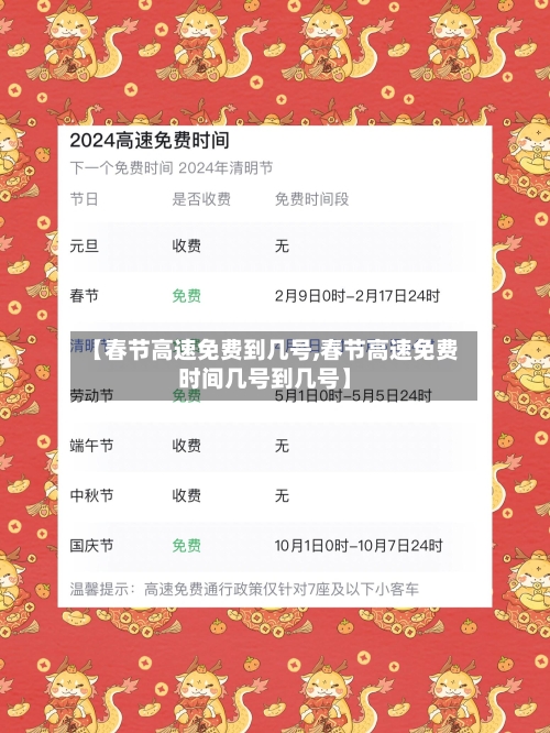 【春节高速免费到几号,春节高速免费时间几号到几号】-第3张图片