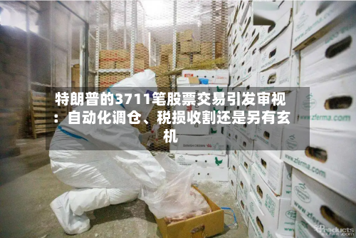 特朗普的3711笔股票交易引发审视:自动化调仓、税损收割还是另有玄机